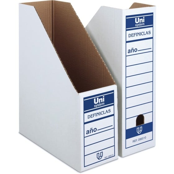 Archivo Definitivo Cartón Revistero Blanco Fsc Unisystem