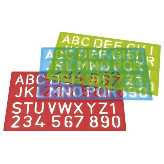 Plantilla Letras Y Numeros 40 mm Colores Surtidos Westcott