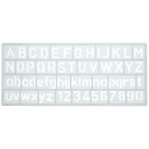 Plantilla Letras Y Numeros 10mm Gris Westcott