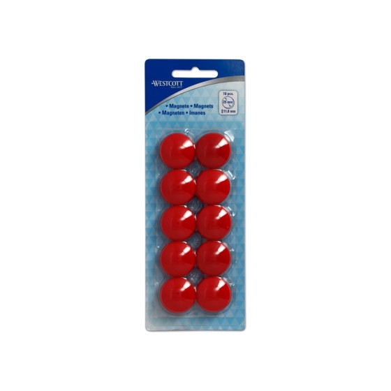 Blister 10 Imanes 25mm Rojo Westcott