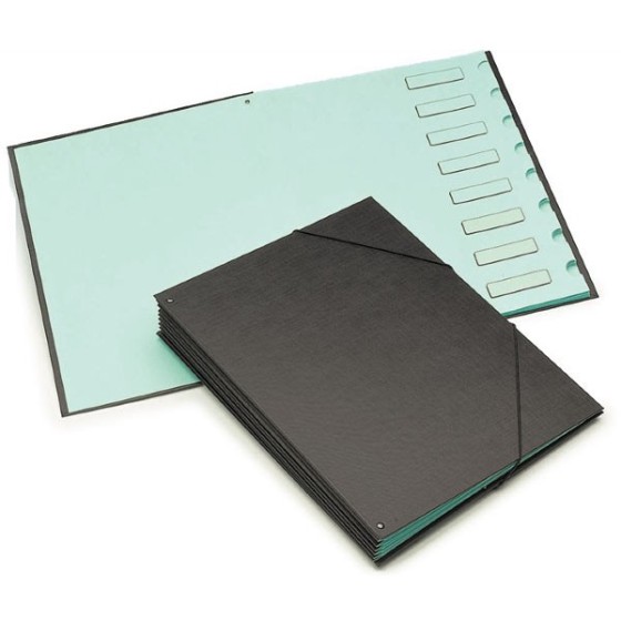 Clasificadores  Gomas Folio Negro Carpeta Goma PP- Grafoplás