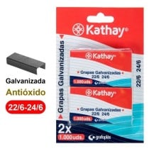 Blíster 2*1.000Uds. Grapas Galvanizadas 24/6 Kathay
