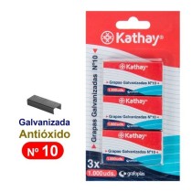 Blíster 3*1000 Uds Grapas Galvanizadas N10 Kathay