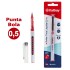 Blister 1 Boligrafos Tinta Líquida Con Capuchón 0.5mm P.Conic. Rojo Kathay