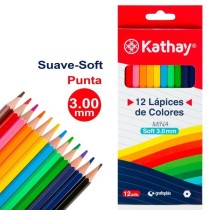 Caja 12 Lápices Colores Hexagonales Kathay