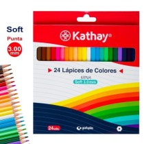 Caja 24 Lápices Colores Hexagonales Kathay
