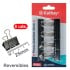 Blister 8 Pinzas Abatibles Negro 25 mm Kathay