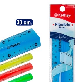 Regla Flexible 30 Cm Transparente Kathay