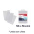 Pack 3 Fundas Transparentes Pvc Piel Naranja 150 Micras Con Uñero 151X104 mm Kathay