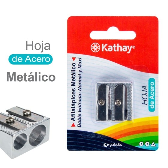 Blister 1 AfilaLápices Metal Doble Entrada Kathay