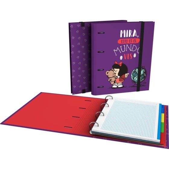 Carpeta De Anillas Con Recambio 4 Anillas de 35 mm. A4 Fsc Mafalda  Mundo Grafoplás