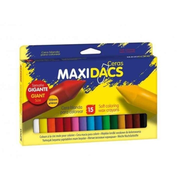 Ceras Blandas MAXIDACS Caja x 15 Colores