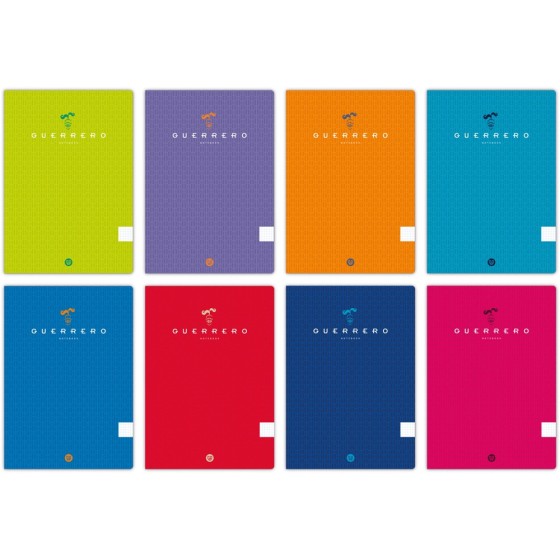 Libretas Grapa A5+ Cuadricula 4X4 mm 48 Hojas 90 G Colores Surtidos Tapa Blanda Guerrero