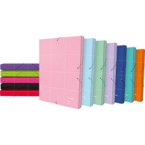 Caja Proyectos Papel Plastificado Soft Lomo 5Cm Folio Colores Surtidos Fsc Unequal Grafoplás