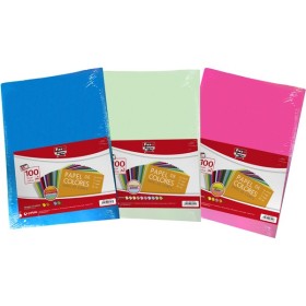 Paquete 100 Papel Colores Pastel A4 80 G Colores Surtidos Fixo