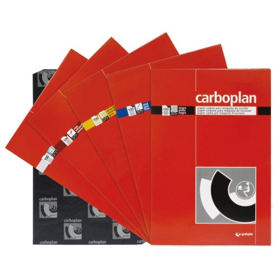 Caja 100 Hojas Papel Carbón Y De Calcar 210X330 mm Blanco Carboplan