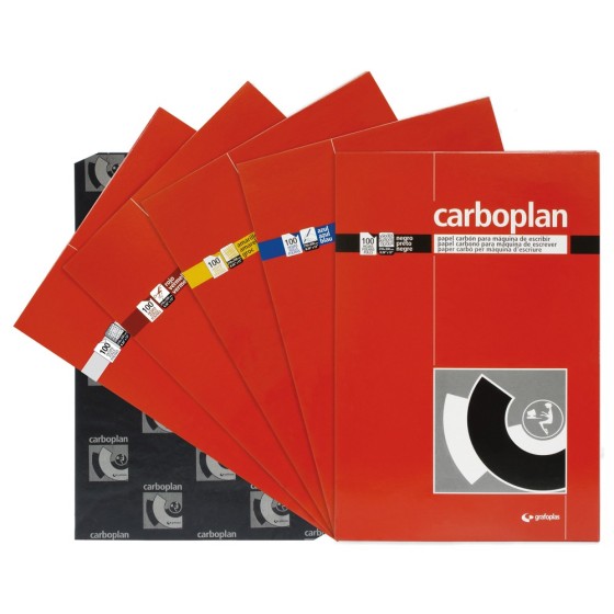 Pack 10 Papel Carbón Y De Calcar 210X330 mm Negro Carboplan