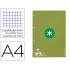 Recambio liderpapel a4 antartik 80 hojas 90g/m2 cuadro 5mm 4 taladros 1 banda con marco color verde