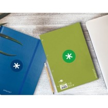 Recambio liderpapel a4 antartik 80 hojas 90g/m2 cuadro 5mm 4 taladros 1 banda con marco color verde