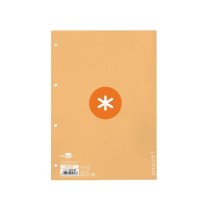 Recambio liderpapel a4 antartik 80 hojas 90g/m2 cuadro 5mm 4 taladros 1 banda con marco color amarillo