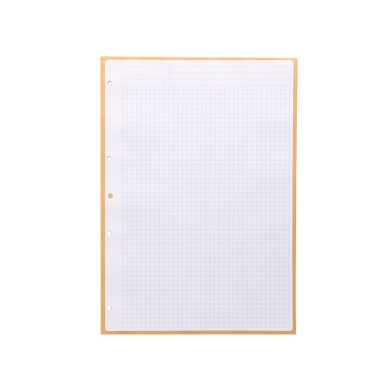 Recambio liderpapel a4 antartik 80 hojas 90g/m2 cuadro 5mm 4 taladros 1 banda con marco color amarillo