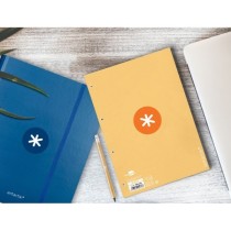 Recambio liderpapel a4 antartik 80 hojas 90g/m2 cuadro 5mm 4 taladros 1 banda con marco color amarillo