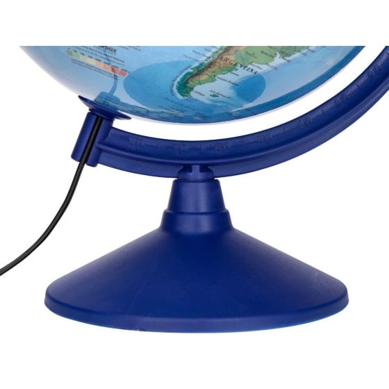 Globo terraqueo liderpapel con luz fisico y politico escribible diametro 30 cm