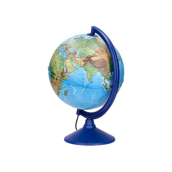 Globo terraqueo liderpapel con luz fisico y politico diametro 26 cm