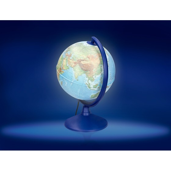 Globo terraqueo liderpapel con luz fisico y politico diametro 26 cm