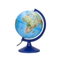 Globo terraqueo liderpapel con luz fisico y politico con animales diametro 20 cm