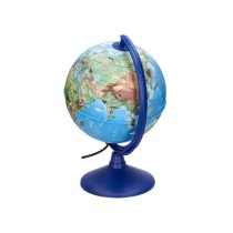 Globo terraqueo liderpapel con luz fisico y politico con animales diametro 20 cm