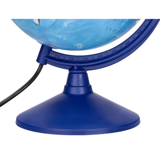 Globo terraqueo liderpapel con luz fisico y politico con animales diametro 20 cm