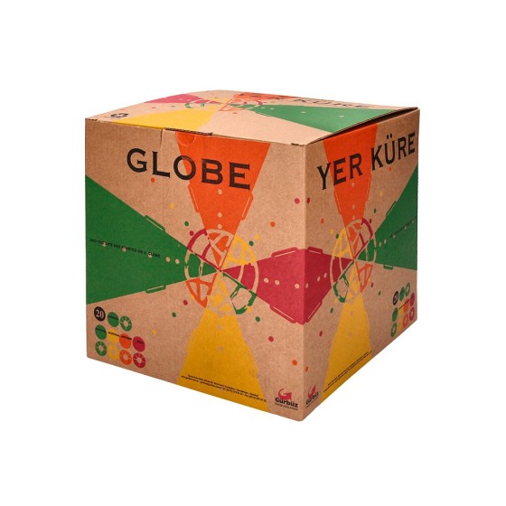 Globo terraqueo liderpapel con luz fisico y politico con animales diametro 20 cm