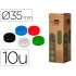 Imanes para sujecion liderpapel ecouse pp reciclado para pizarra magnetica 35 mm caja de 10
