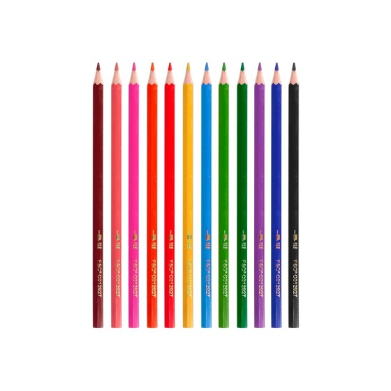 Lapices de colores liderpapel ecouse caja de 12 colores surtidos con certificado fsc