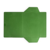 Carpeta liderpapel gomas folio 3 solapas carton plastificado color verde
