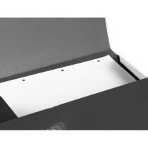 Carpeta liderpapel gomas folio 3 solapas carton plastificado color negro