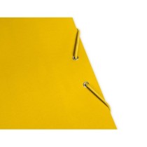 Carpeta liderpapel gomas folio 3 solapas carton plastificado color amarillo