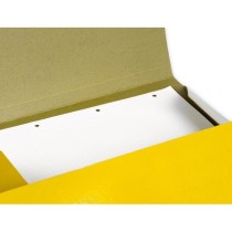 Carpeta liderpapel gomas folio 3 solapas carton plastificado color amarillo