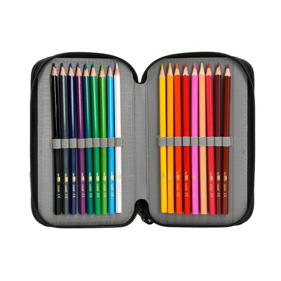 Plumier escolar antartik triple color rojo 36 piezas