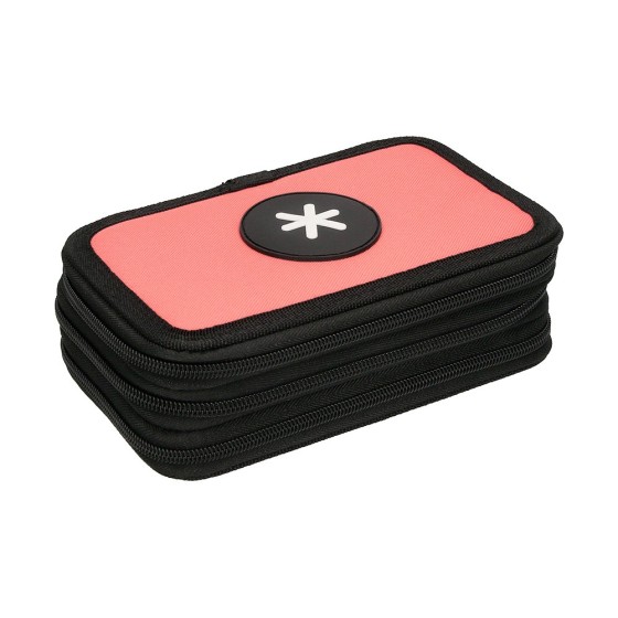 Plumier escolar antartik triple color coral 36 piezas