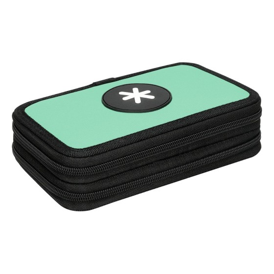 Plumier escolar antartik doble color menta 28 piezas
