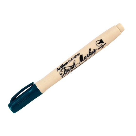 Rotulador artline supreme brush epfs pintura base de agua punta tipo pincel trazo fino verde oscuro