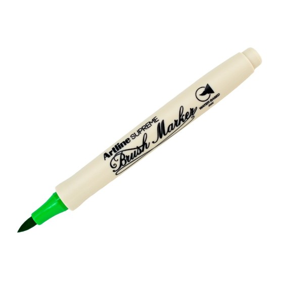 Rotulador artline supreme brush epfs pintura base de agua punta tipo pincel trazo fino verde claro