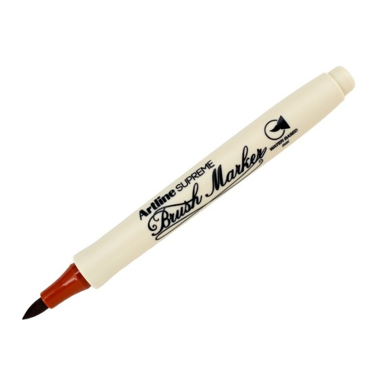 Rotulador artline supreme brush epfs pintura base de agua punta tipo pincel trazo fino marron