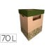 Contenedor papelera reciclaje liderpapel ecouse carton 100% reciclado y reciclable 70 litros 450x350x650 mm