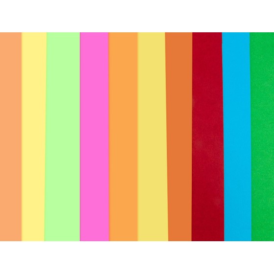 Bloc trabajos manuales liderpapel cartulina 240x315mm 10 hojas 5 colores neon + 5 colores intensos