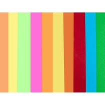 Bloc trabajos manuales liderpapel cartulina 240x315mm 10 hojas 5 colores neon + 5 colores intensos