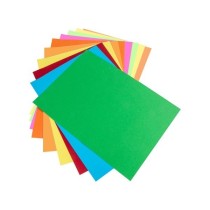 Bloc trabajos manuales liderpapel cartulina 240x315mm 10 hojas 5 colores neon + 5 colores intensos
