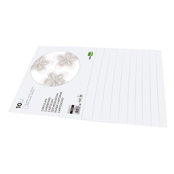 Bloc trabajos manuales liderpapel cartulina 240x315mm 10 hojas color blanco